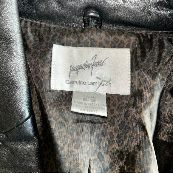 Jacqueline Ferrar Black Leather Jacket - Picture 2 of 12